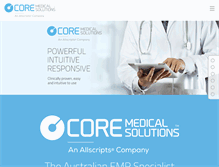 Tablet Screenshot of coremedicalsolutions.com